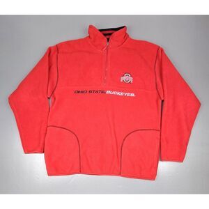 Ohio State Buckeyes Sweatshirt Mens Med. Vintage‎ Lee Sports Qt Zip Pullover.